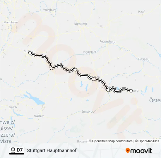 D7 Train Line Map