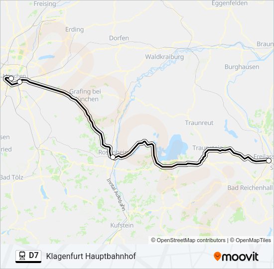 D7 Train Line Map