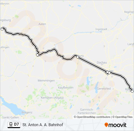 D7 Train Line Map