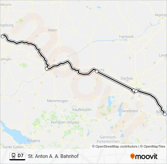 D7 Train Line Map