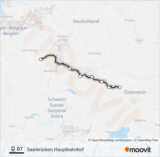 D7 Train Line Map