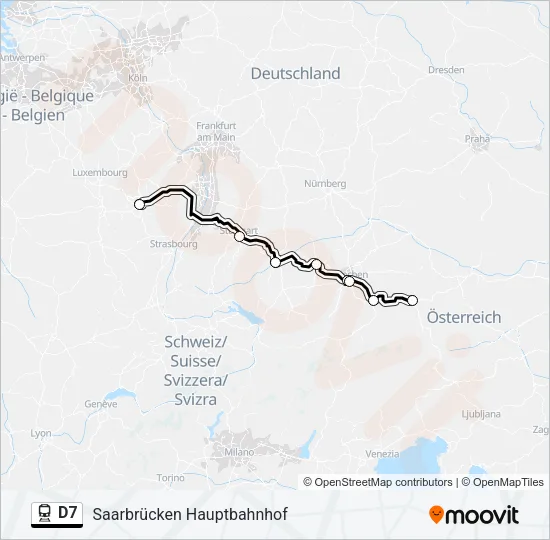 D7 Train Line Map