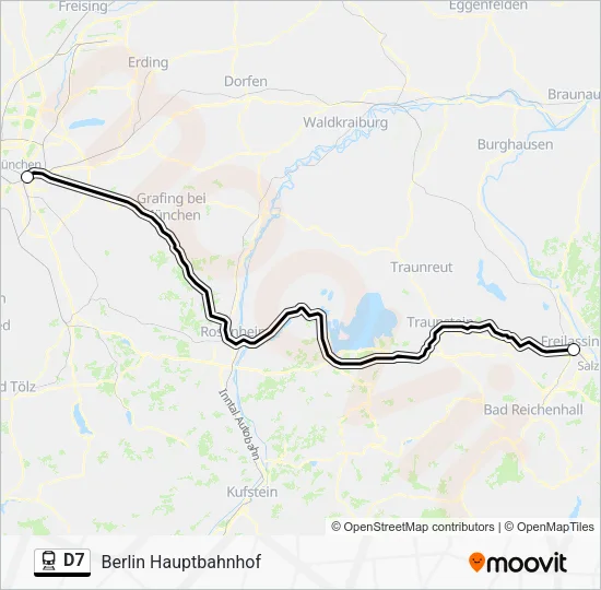 D7 Train Line Map