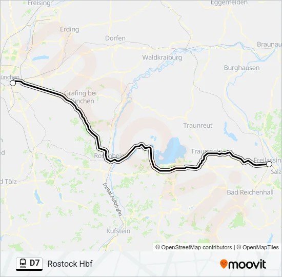 D7 Train Line Map