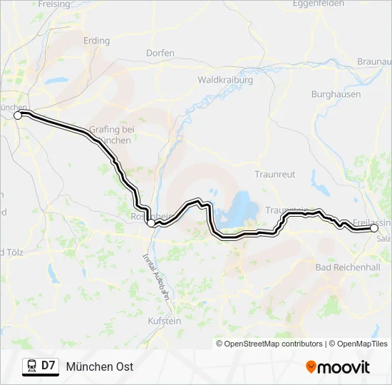 D7 Train Line Map