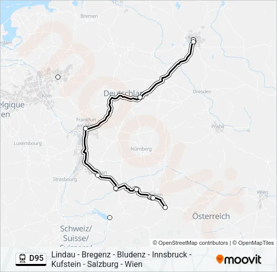 D95 Train Line Map
