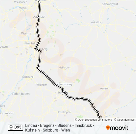 D95 Train Line Map