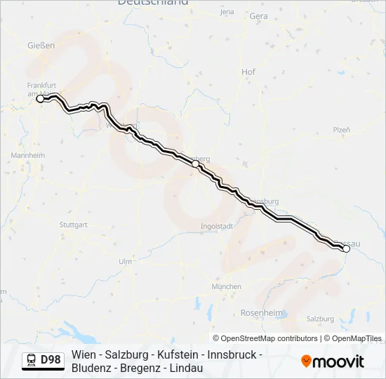 D98 Train Line Map