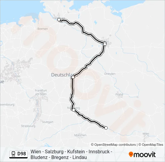 D98 Train Line Map