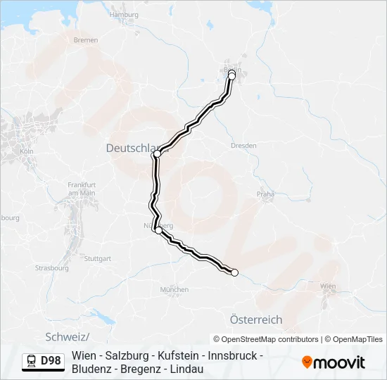 D98 Train Line Map