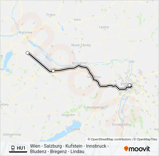 HU1 Train Line Map