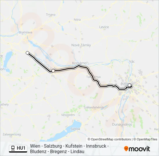 HU1 Train Line Map