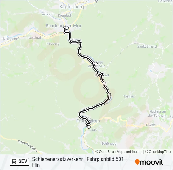 SEV Bus Line Map