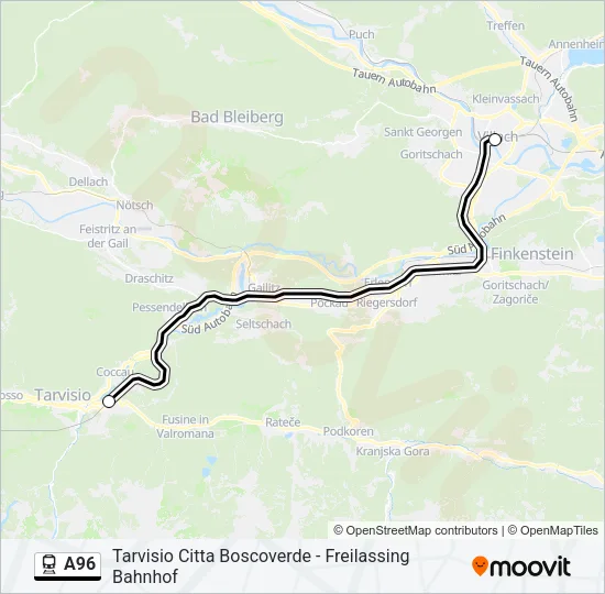 A96 Train Line Map