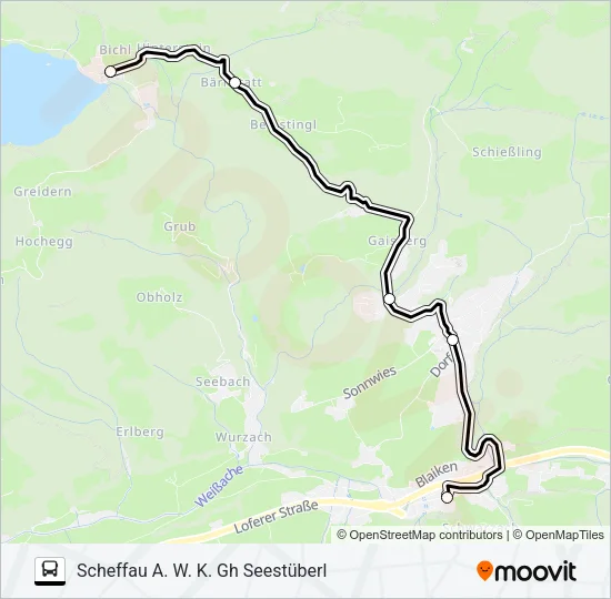 HINTERSTEINER SEE Bus Line Map