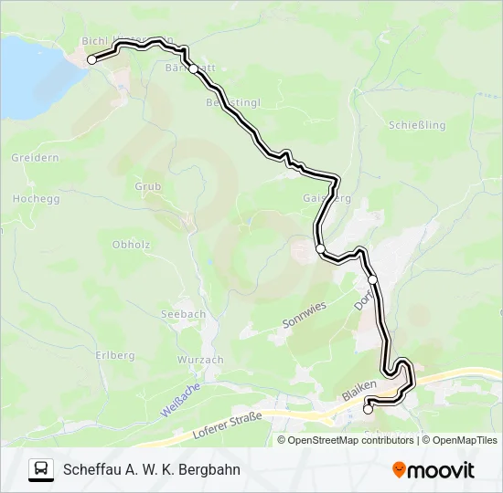 HINTERSTEINER SEE Bus Line Map