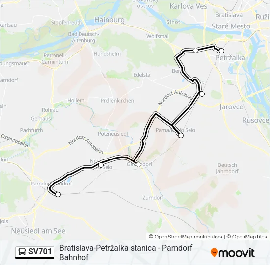 SV701 Bus Line Map