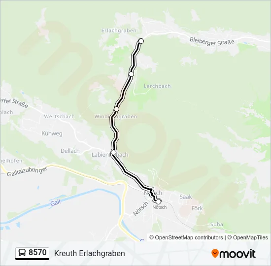 8570 Bus Line Map