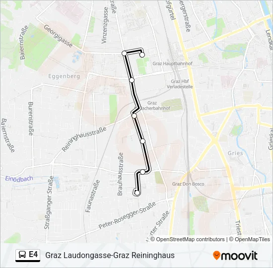E4 Bus Line Map