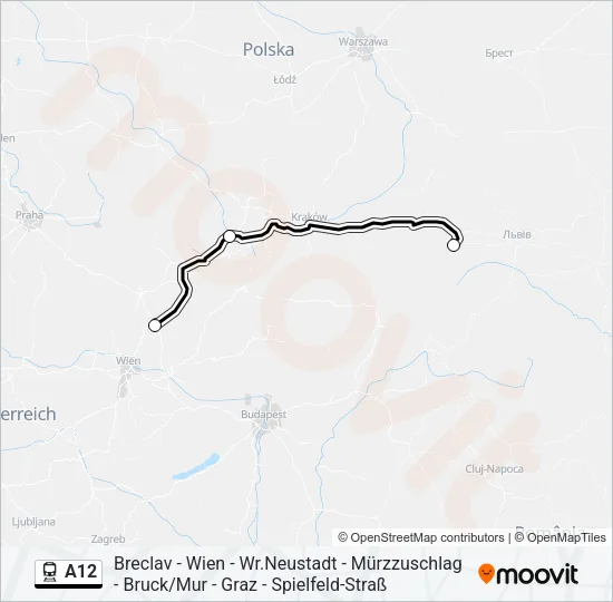 A12 Train Line Map