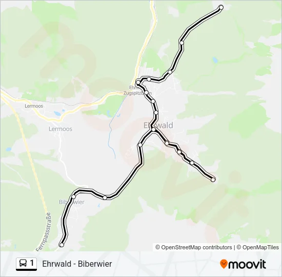 1 Bus Line Map