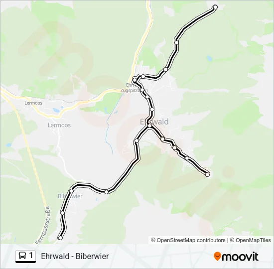 1 Bus Line Map