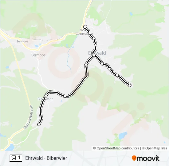 1 Bus Line Map