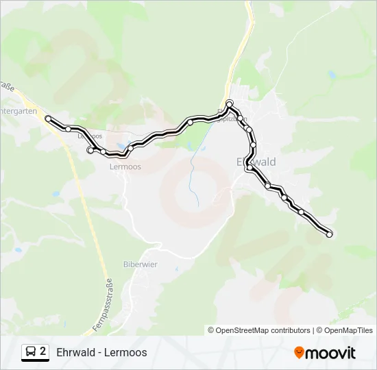 2 Bus Line Map