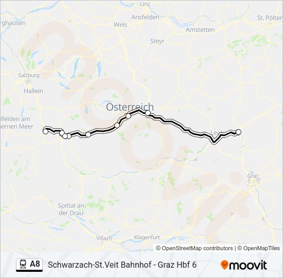 A8 Train Line Map