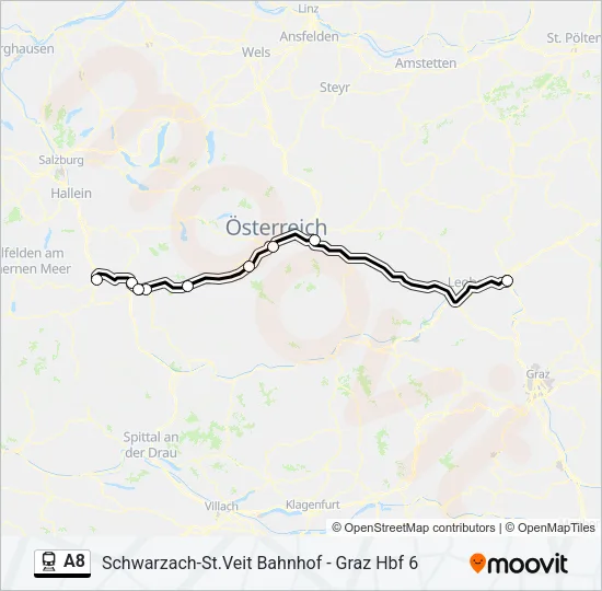 A8 Train Line Map