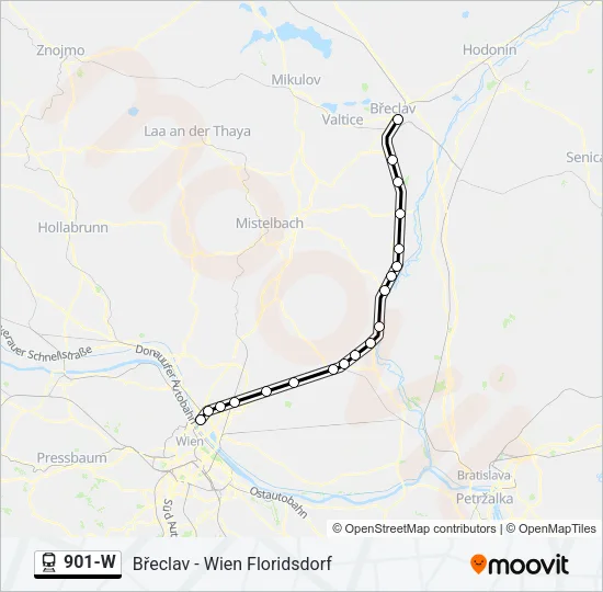 901-W Train Line Map