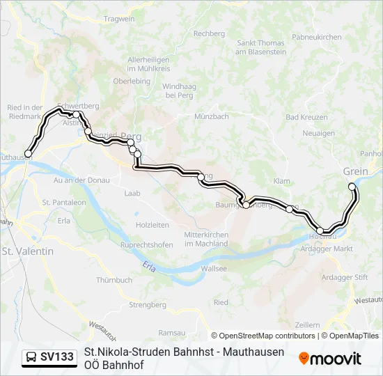 SV133 Bus Line Map