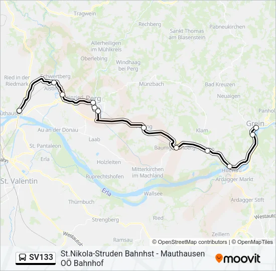 SV133 Bus Line Map