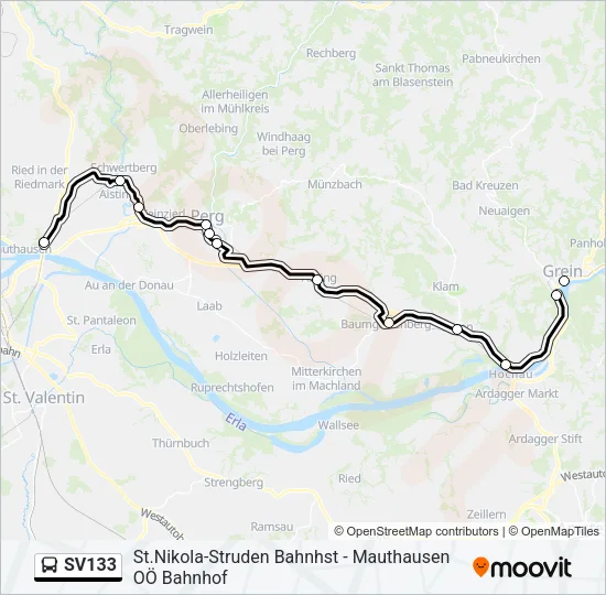 SV133 Bus Line Map