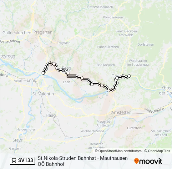 SV133 Bus Line Map