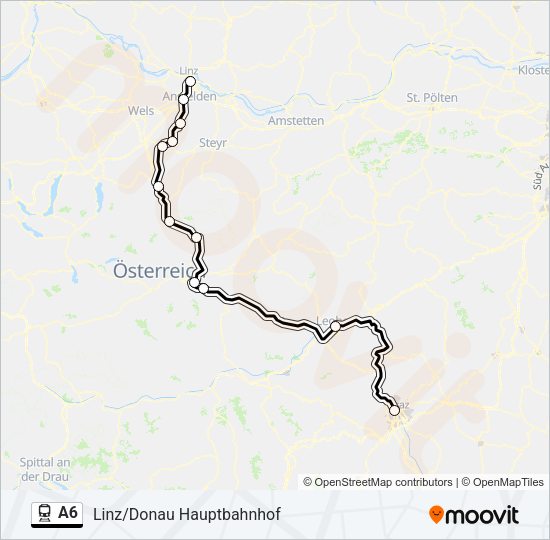 A6 Train Line Map