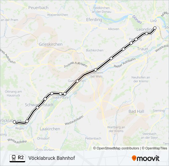R2 Train Line Map