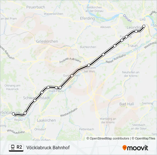 R2 Train Line Map