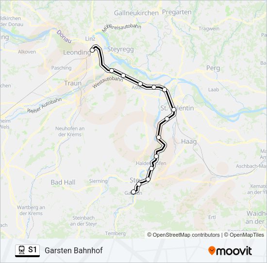 S1 Train Line Map