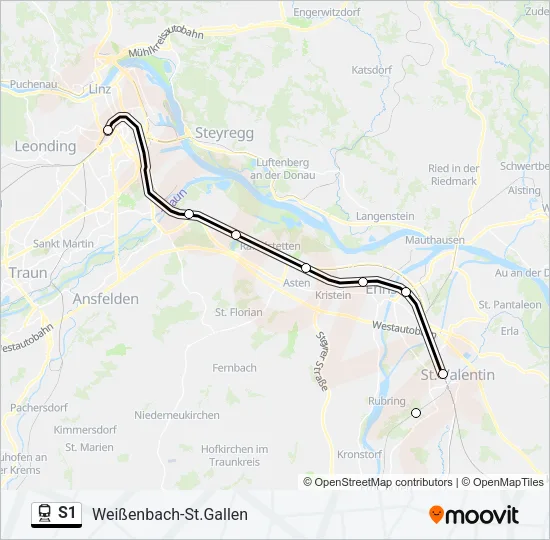 S1 Train Line Map