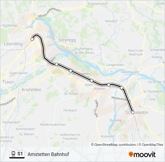 S1 Train Line Map