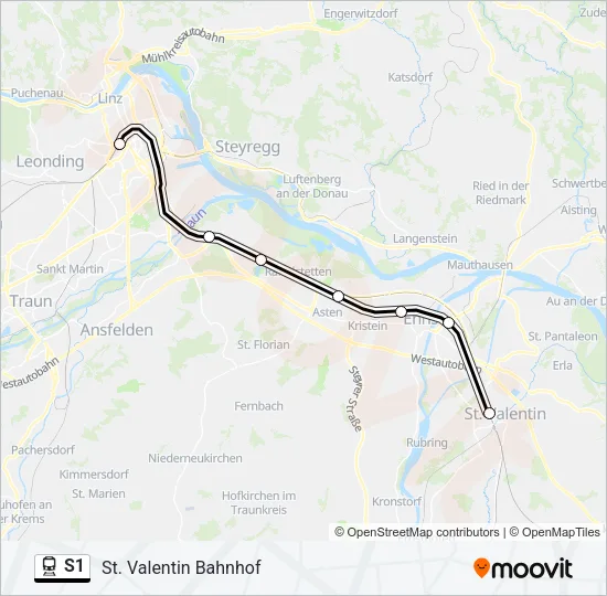 S1 Train Line Map