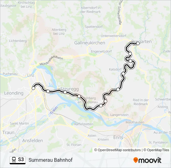 S3 Train Line Map