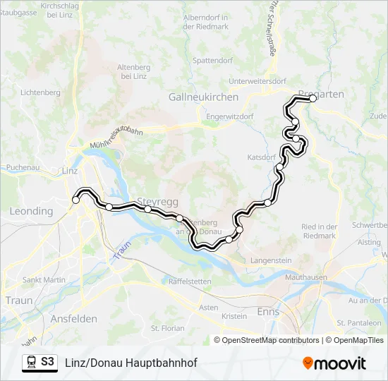 S3 Train Line Map
