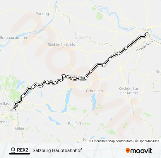 REX2 Train Line Map