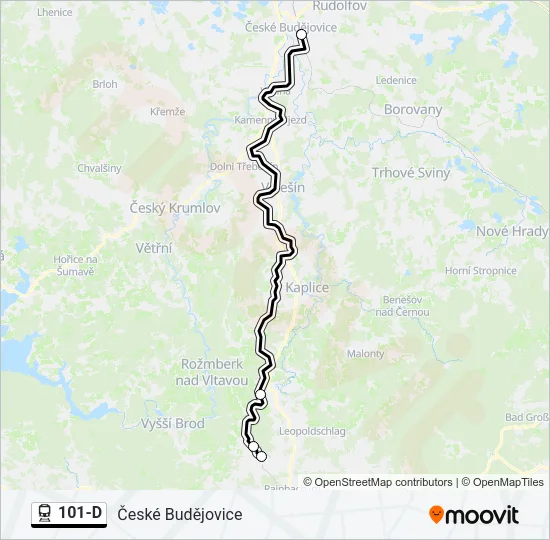 101-D Train Line Map
