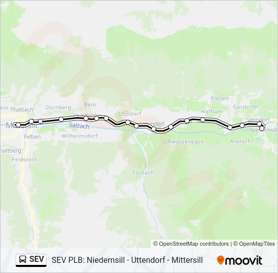 SEV Bus Line Map