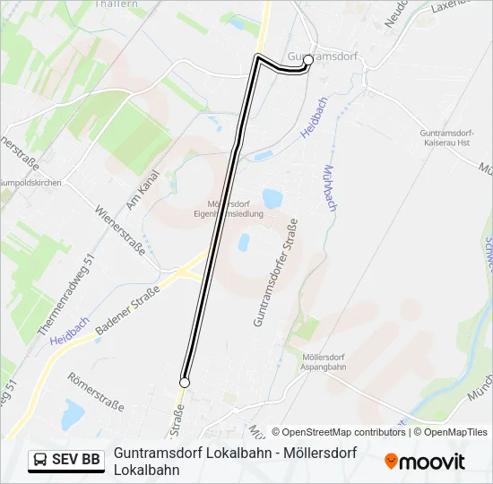 SEV BB Bus Line Map