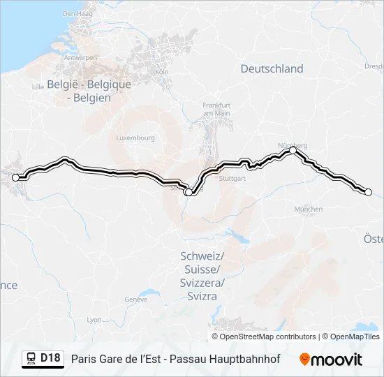 D18 Train Line Map