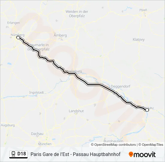 D18 Train Line Map